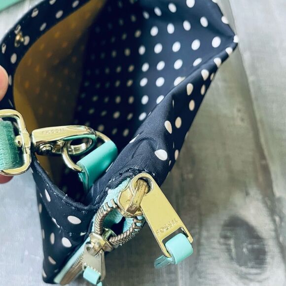 Fossil Polka Dot Vintage Crossbody Purse Bag - Picture 3 of 5